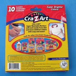 Cra-Z-Art Classic Super Washable Markers, Broad Tip, 10 markers